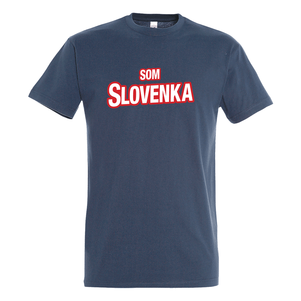 Tričko Emily - Som slovenka, unisex,Denim,S