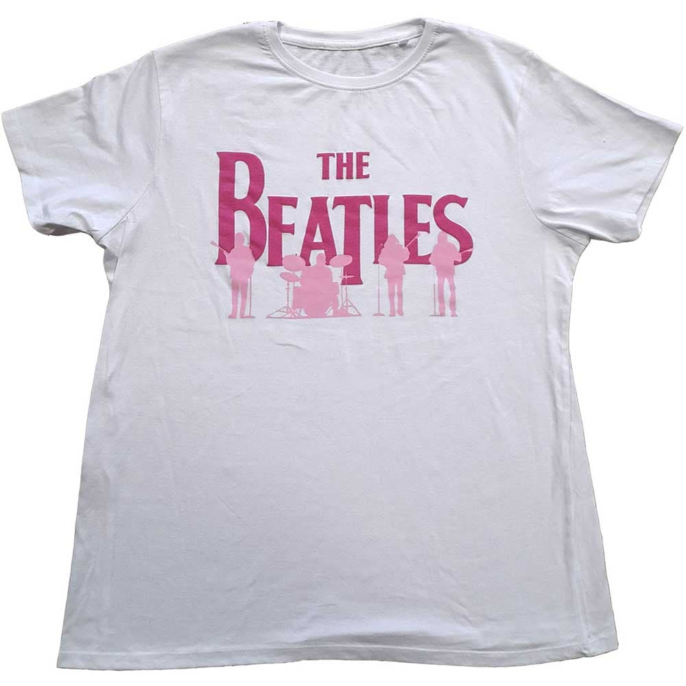 Tričko The Beatles - Band Silhouettes, Unisex,Biela,M