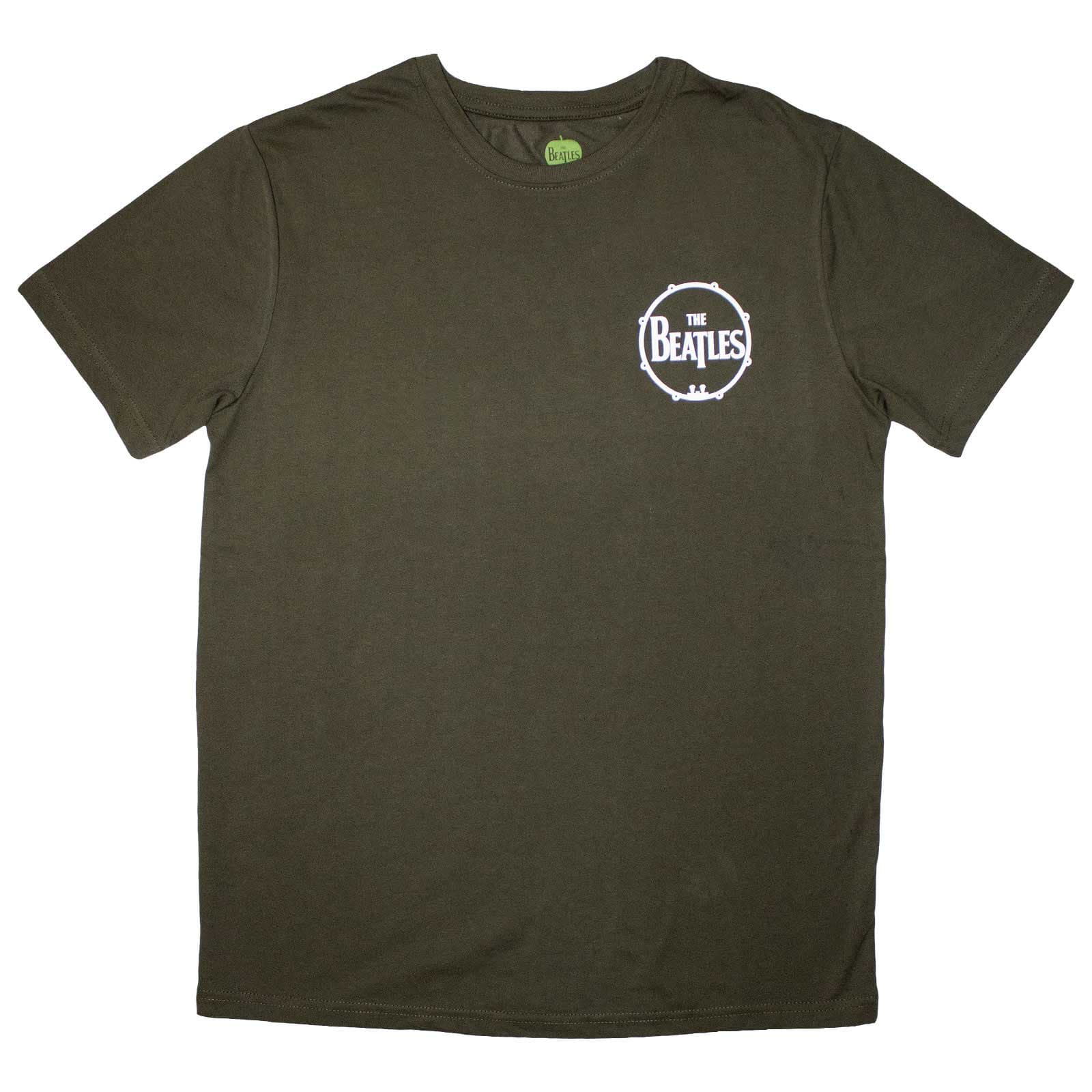 Tričko The Beatles - Mini Drum Logo, Unisex,Zelená,S