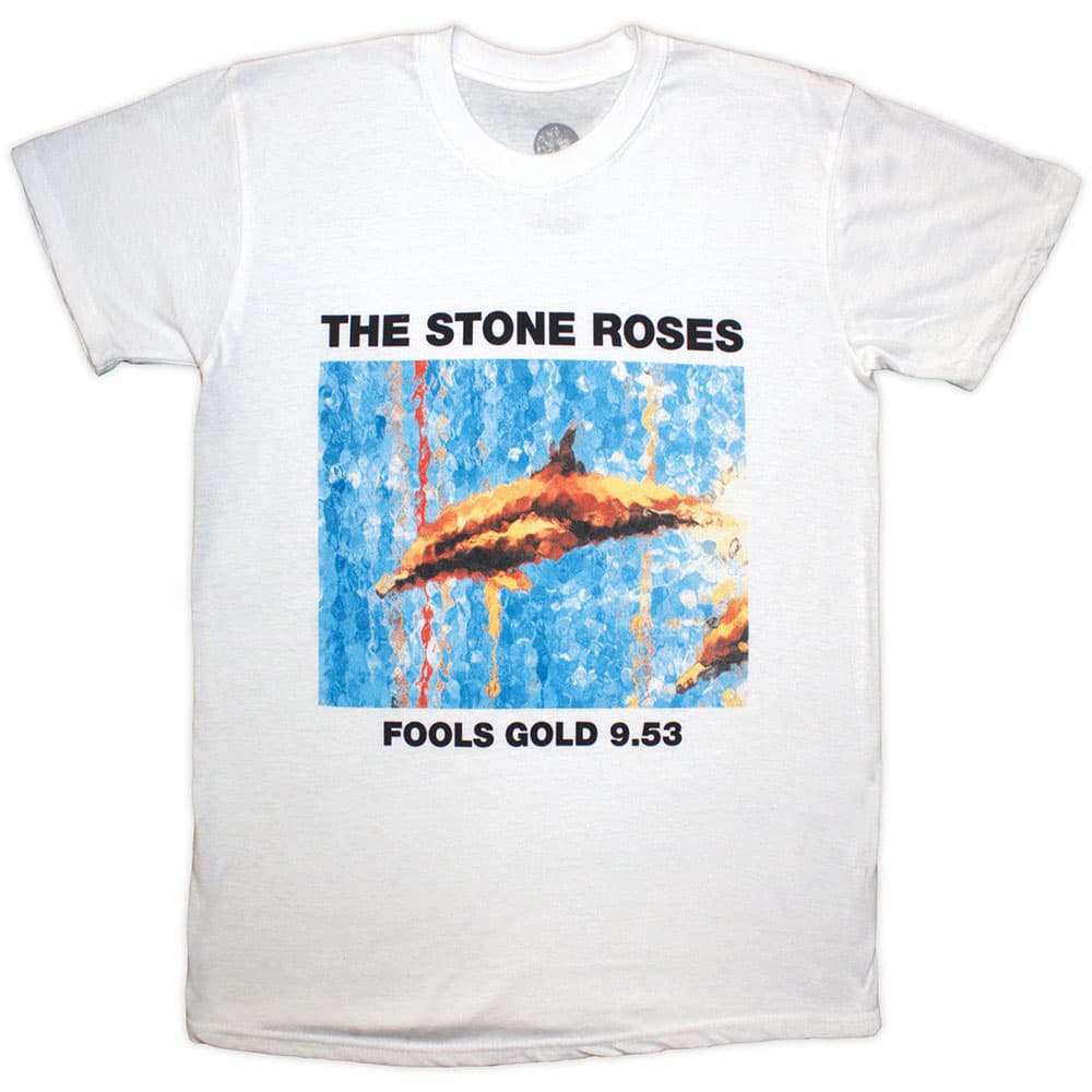 Tričko The Stone Roses - Fools Gold, Unisex,Biela,M