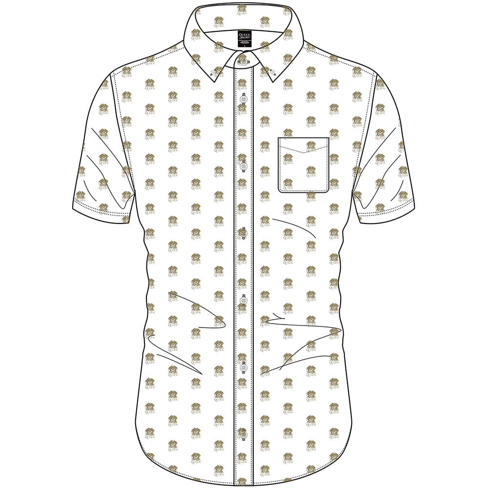 Košeľa Queen - Crest Pattern, Unisex,Biela,XXL