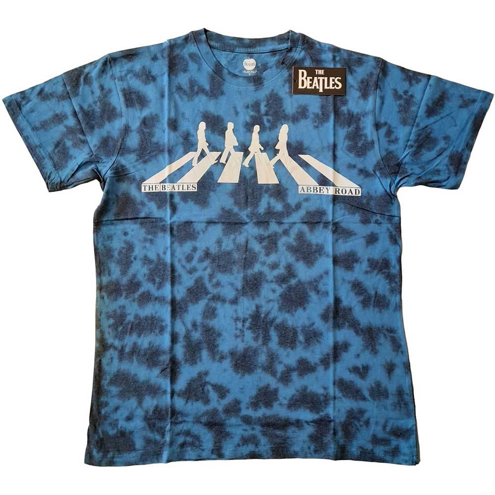 Tričko The Beatles - Abbey Road Crossing, Unisex,Modrá,M