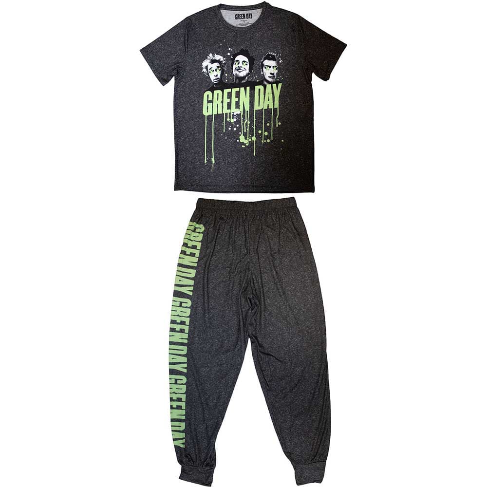 Pyžamo Green Day - Drips, Unisex,Čierna,M