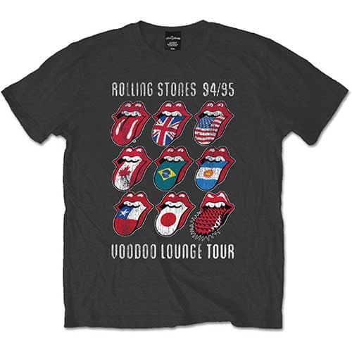 Tričko The Rolling Stones - Voodoo Lounge Tongues, Unisex,Šedá,M