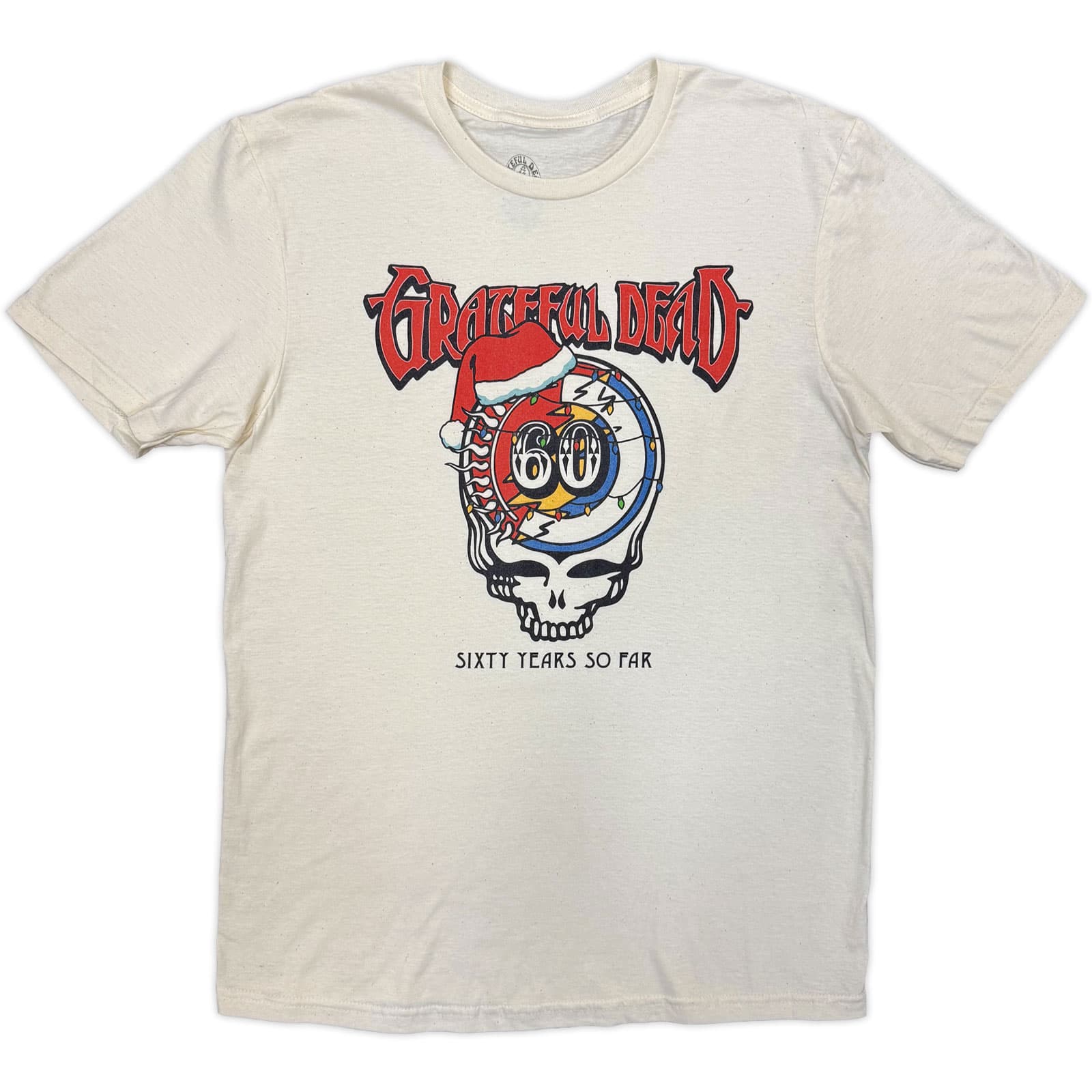 Tričko Grateful Dead - Santa Hat Stealie, Unisex,Natural,M