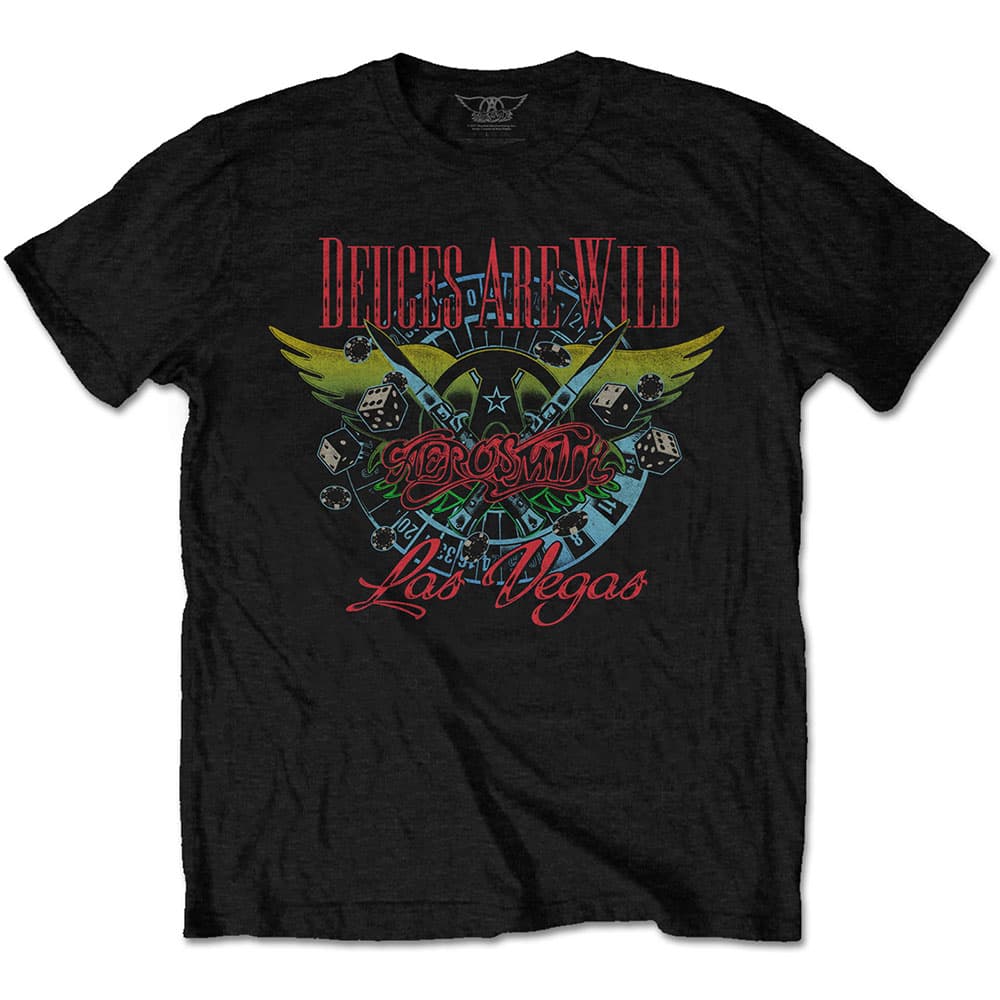 Tričko Aerosmith - Deuces Are Wild, Vegas, Unisex,Čierna,S