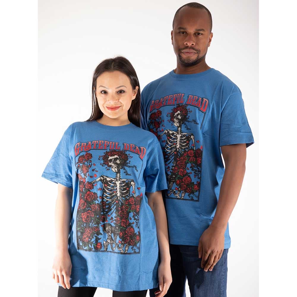 Tričko Grateful Dead - Bertha & Logo, Unisex,Modrá,XL