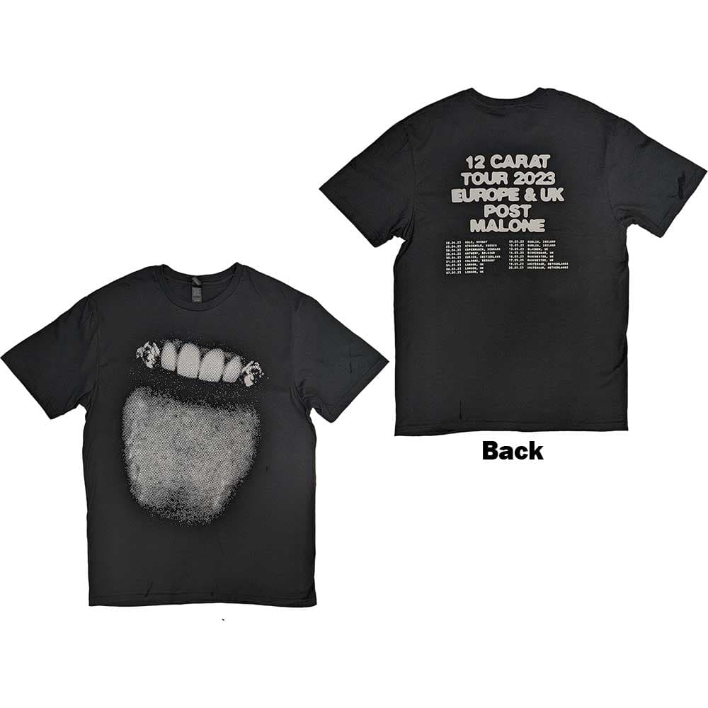 Tričko Post Malone - Fangs 2023 Tour Dates, Unisex,Čierna,M