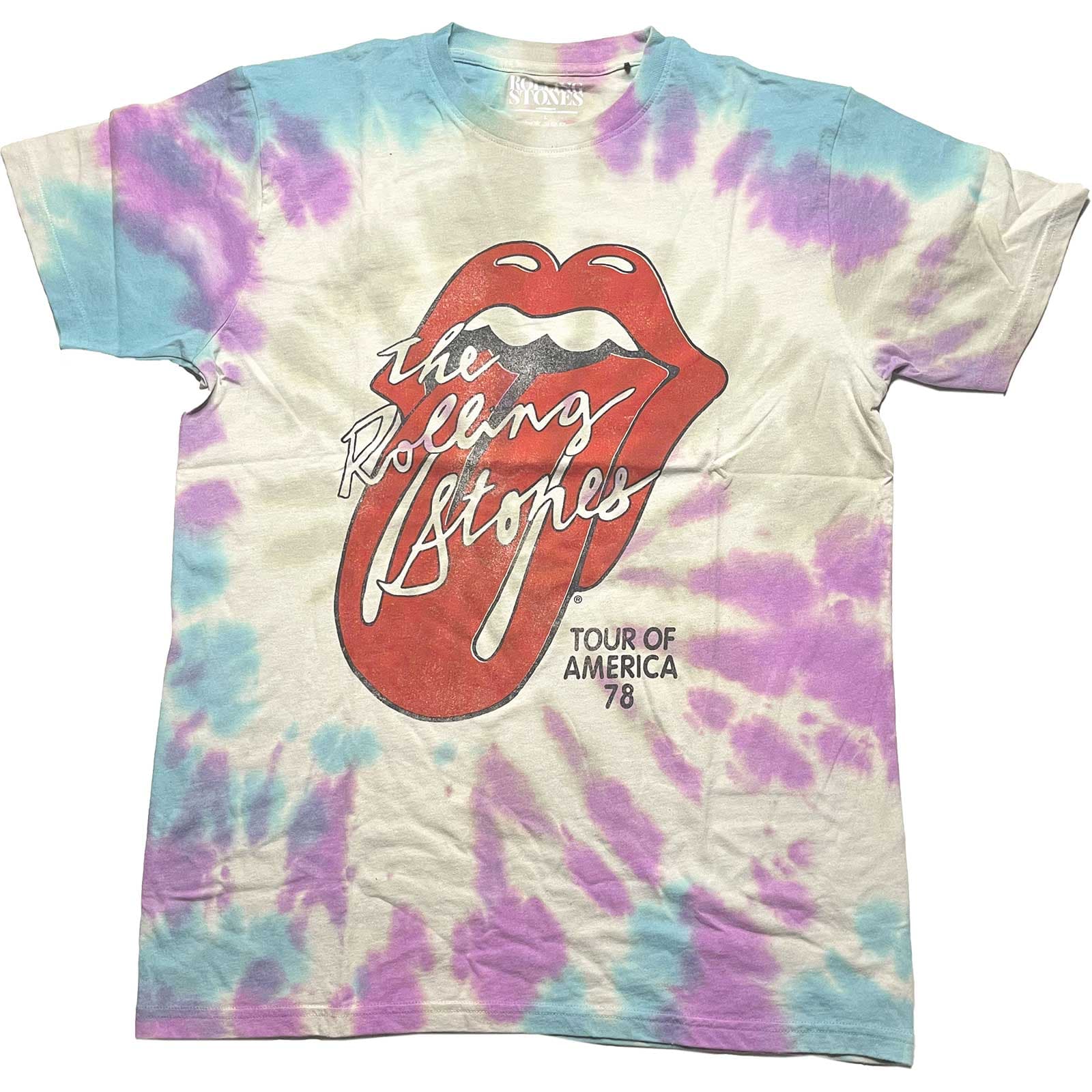 Tričko The Rolling Stones - Tour of USA '78, Unisex,Biela,M