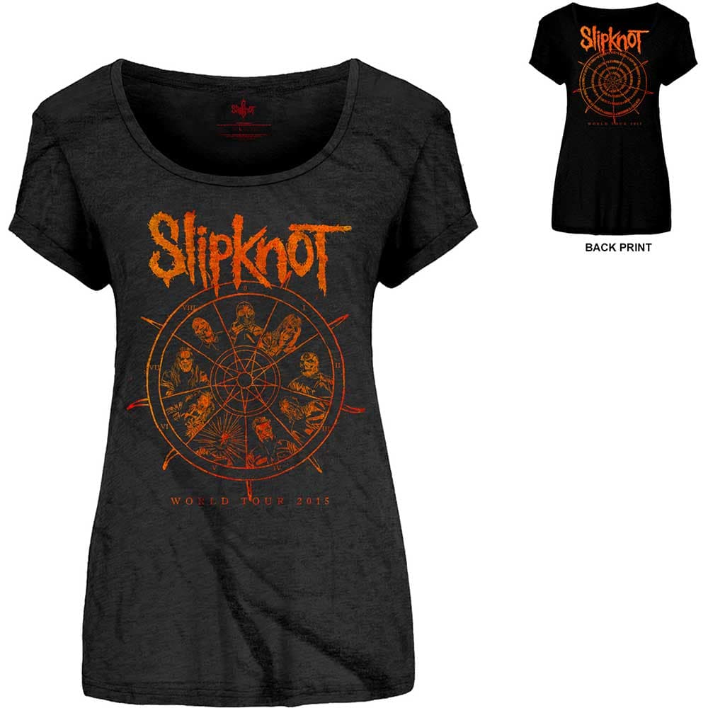 Tričko Slipknot - The Wheel, Žena,Čierna,L