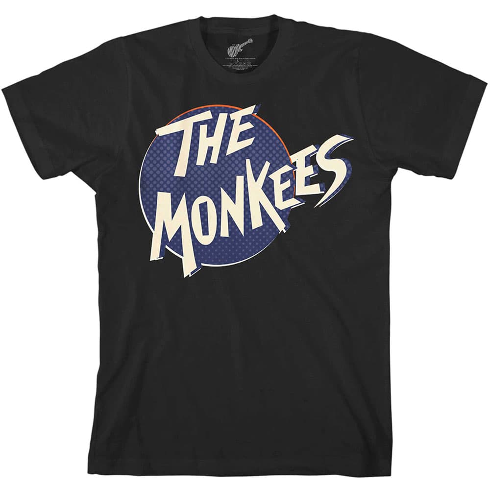 Tričko The Monkees - Retro Dot Logo, Unisex,Čierna,S
