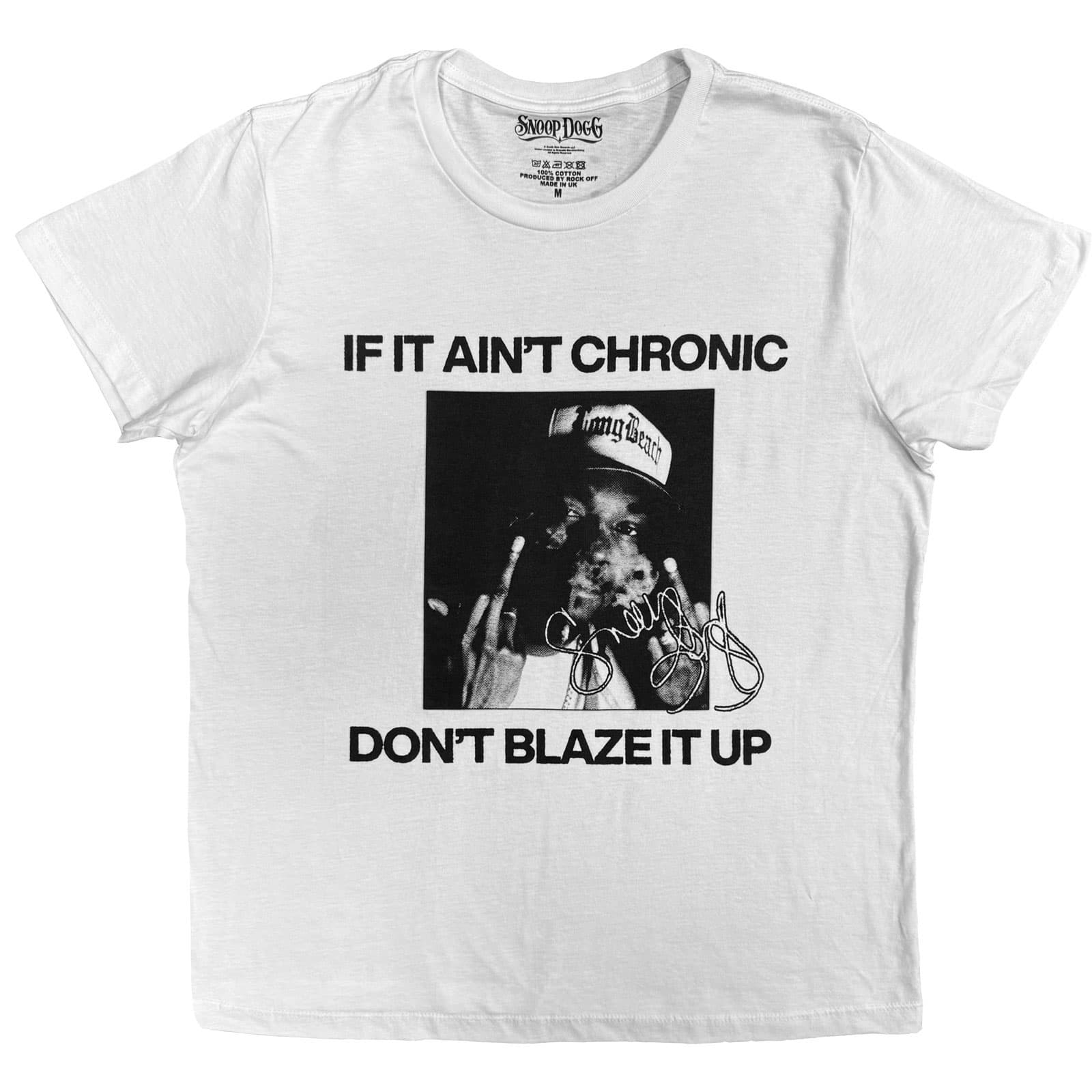 Tričko Snoop Dogg - Chronic Signature, Unisex,Biela,M