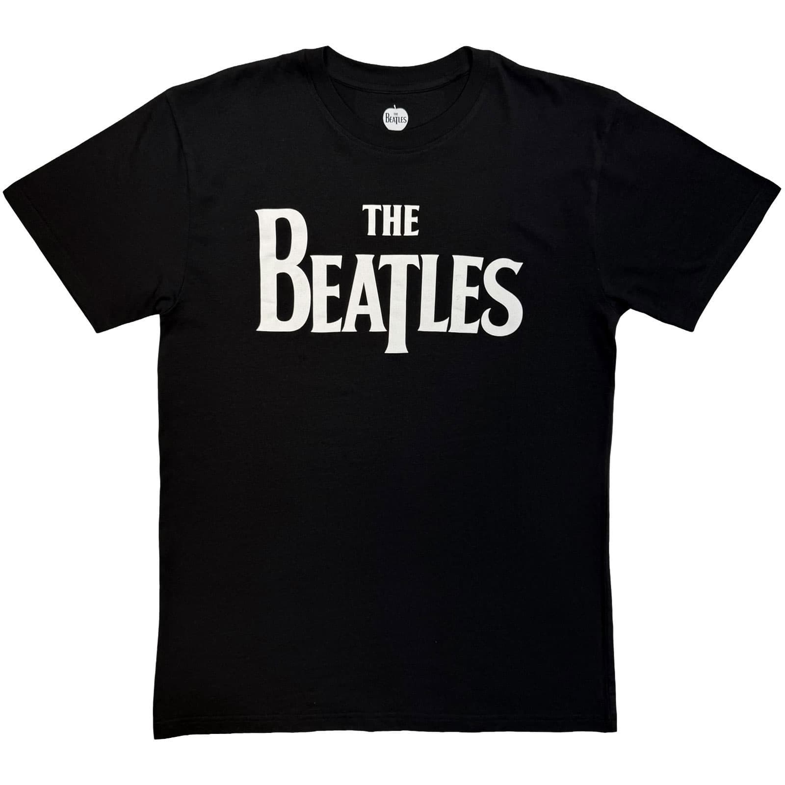 Tričko The Beatles - Drop T Logo Mono, Unisex,Čierna,XXL