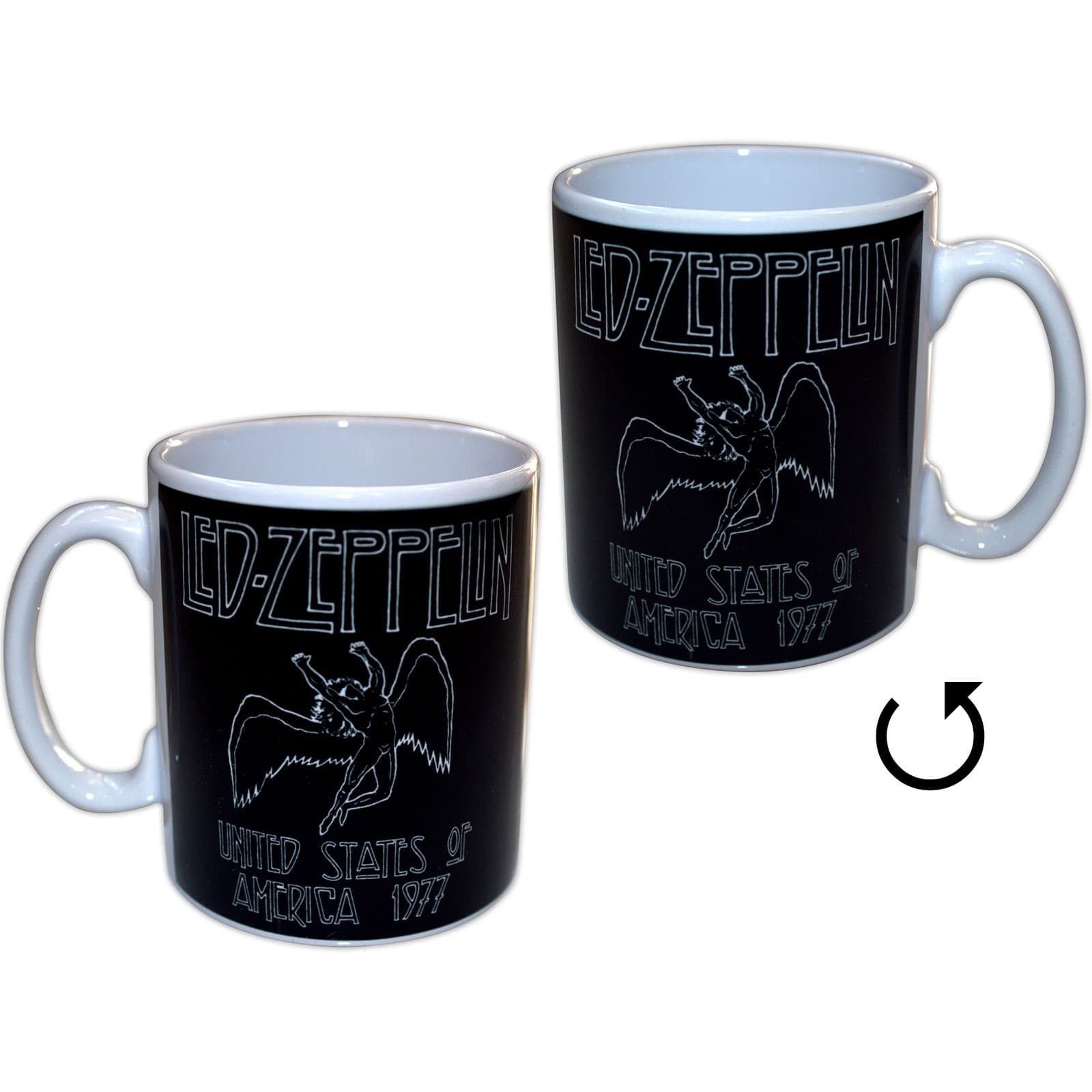 Hrnček Led Zeppelin - 77 US Tour, Biela,Univerzálna