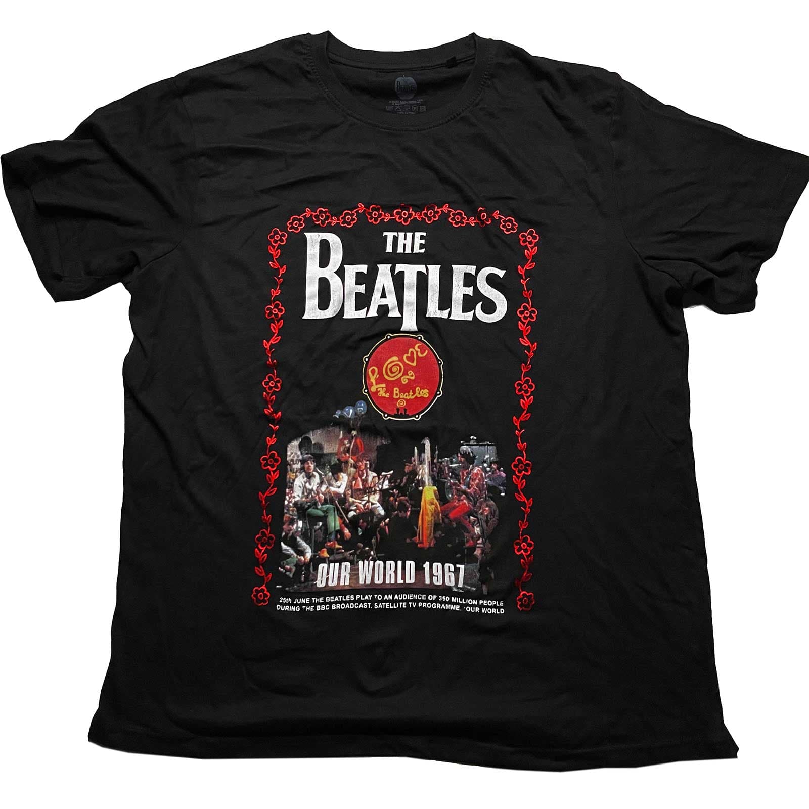 Tričko The Beatles - Our World 1967, Unisex,Čierna,L