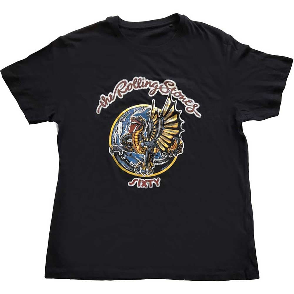 Tričko The Rolling Stones - Sixty Dragon Globe, Unisex,Čierna,S