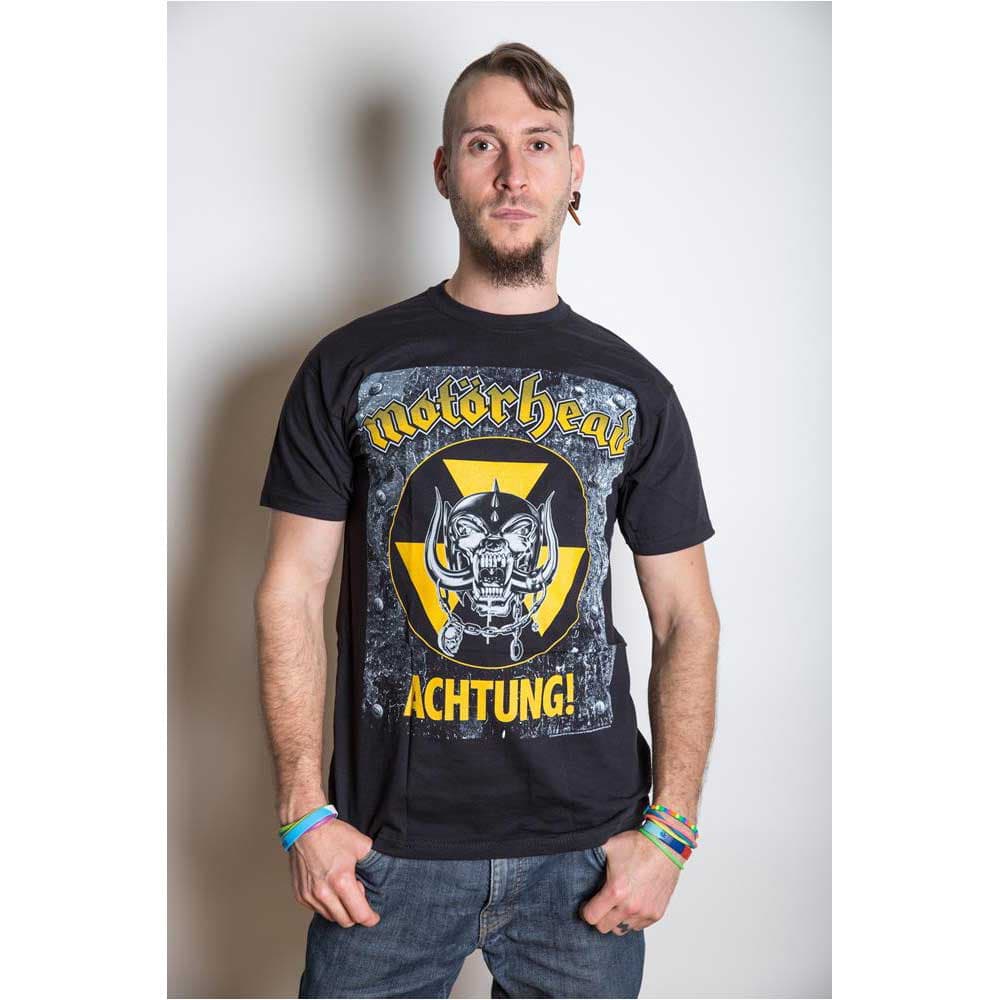 Tričko Motörhead - Achtung!, Unisex,Čierna,L