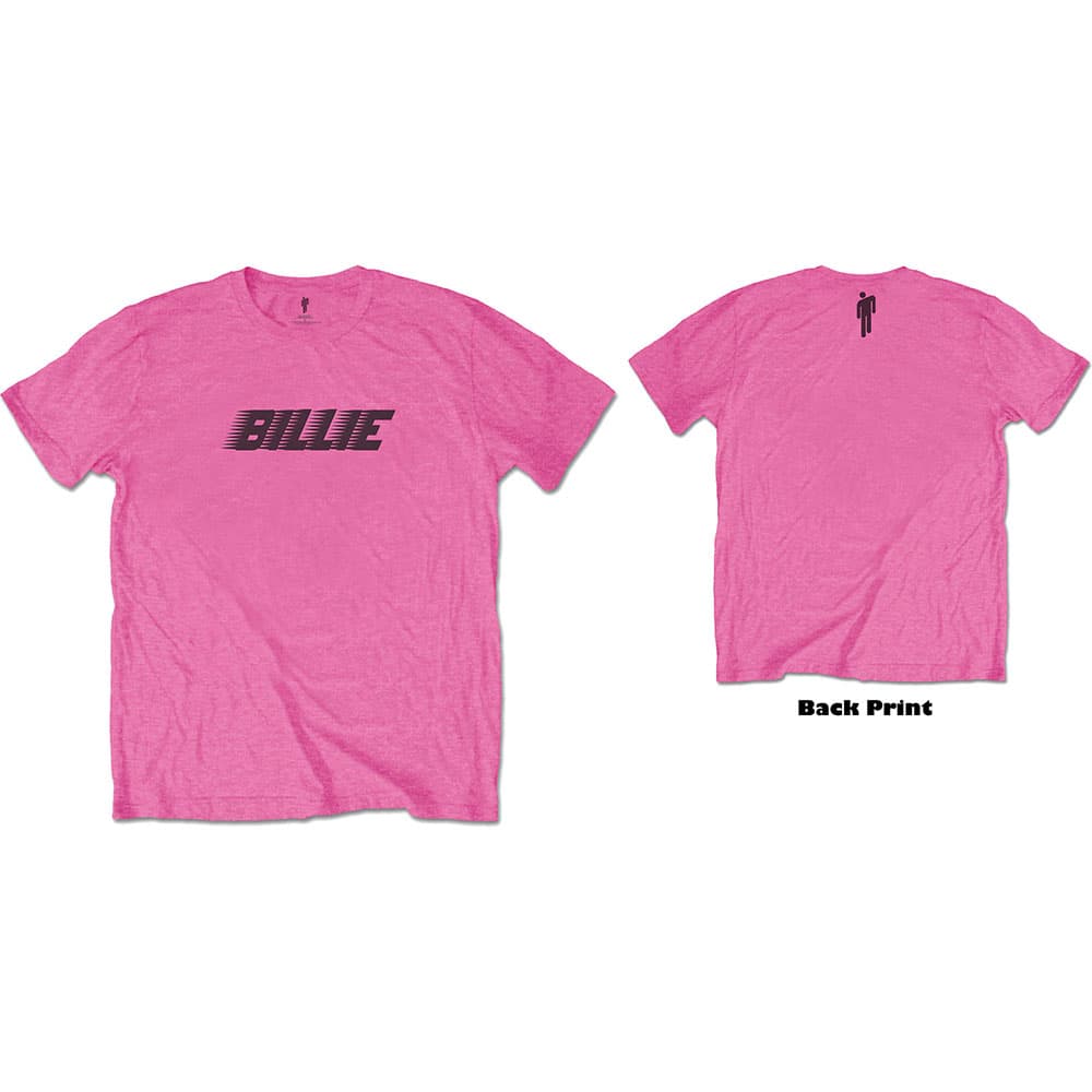 Tričko Billie Eilish - Racer Logo & Blohsh, Unisex,Ružová,L