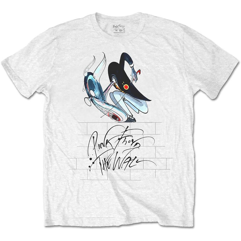 Tričko Pink Floyd - The Wall Teacher, Unisex,Biela,S