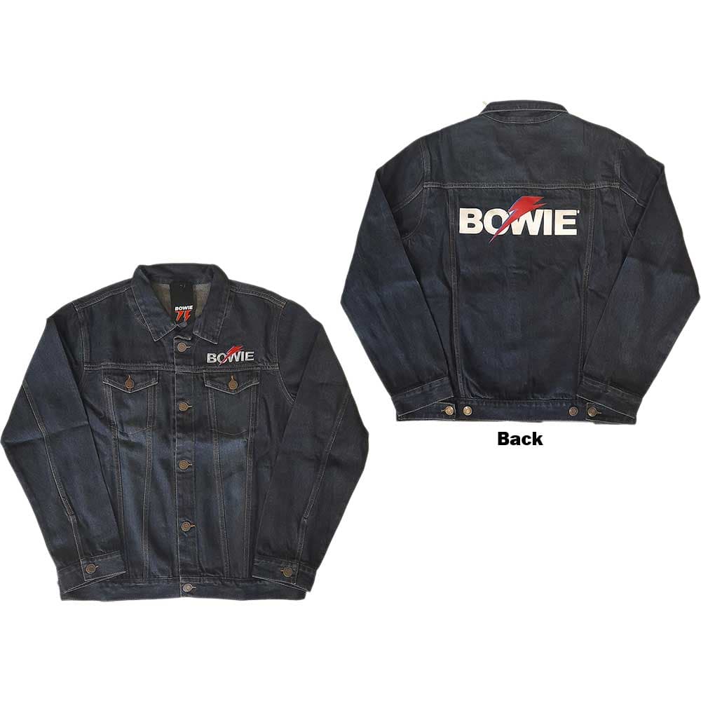 Bunda David Bowie - Flash Logo, Unisex,Modrá,XXL