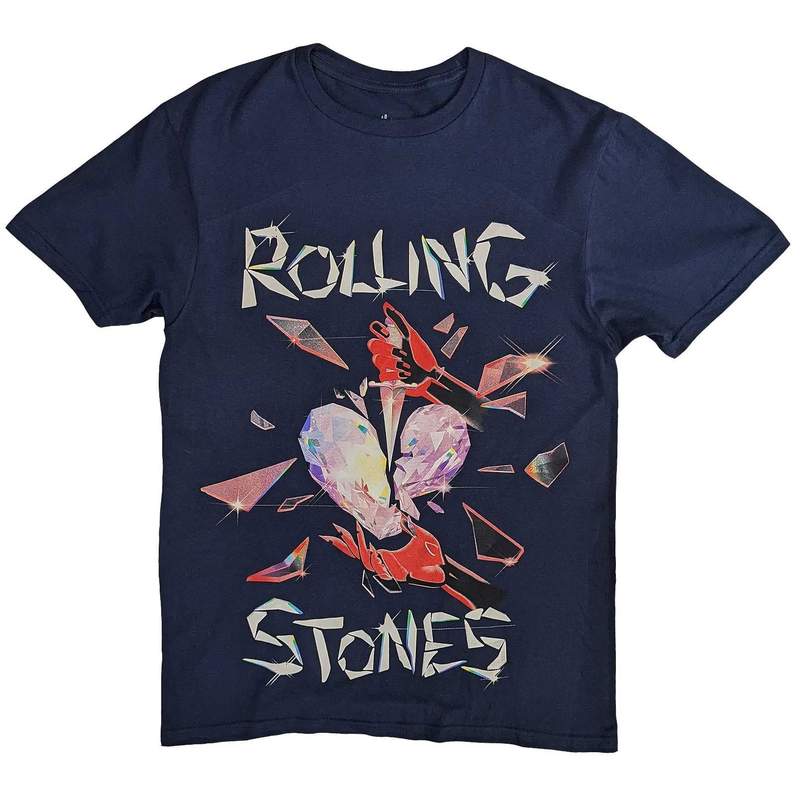 Tričko The Rolling Stones - Hackney Diamonds Heart, Unisex,Modrá,S