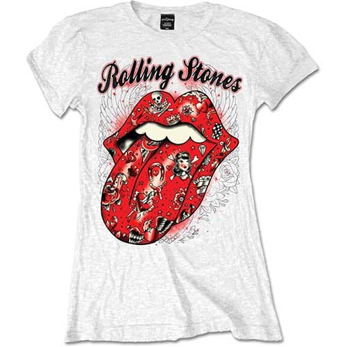 Tričko The Rolling Stones - Tattoo Flash, Žena,Biela,M