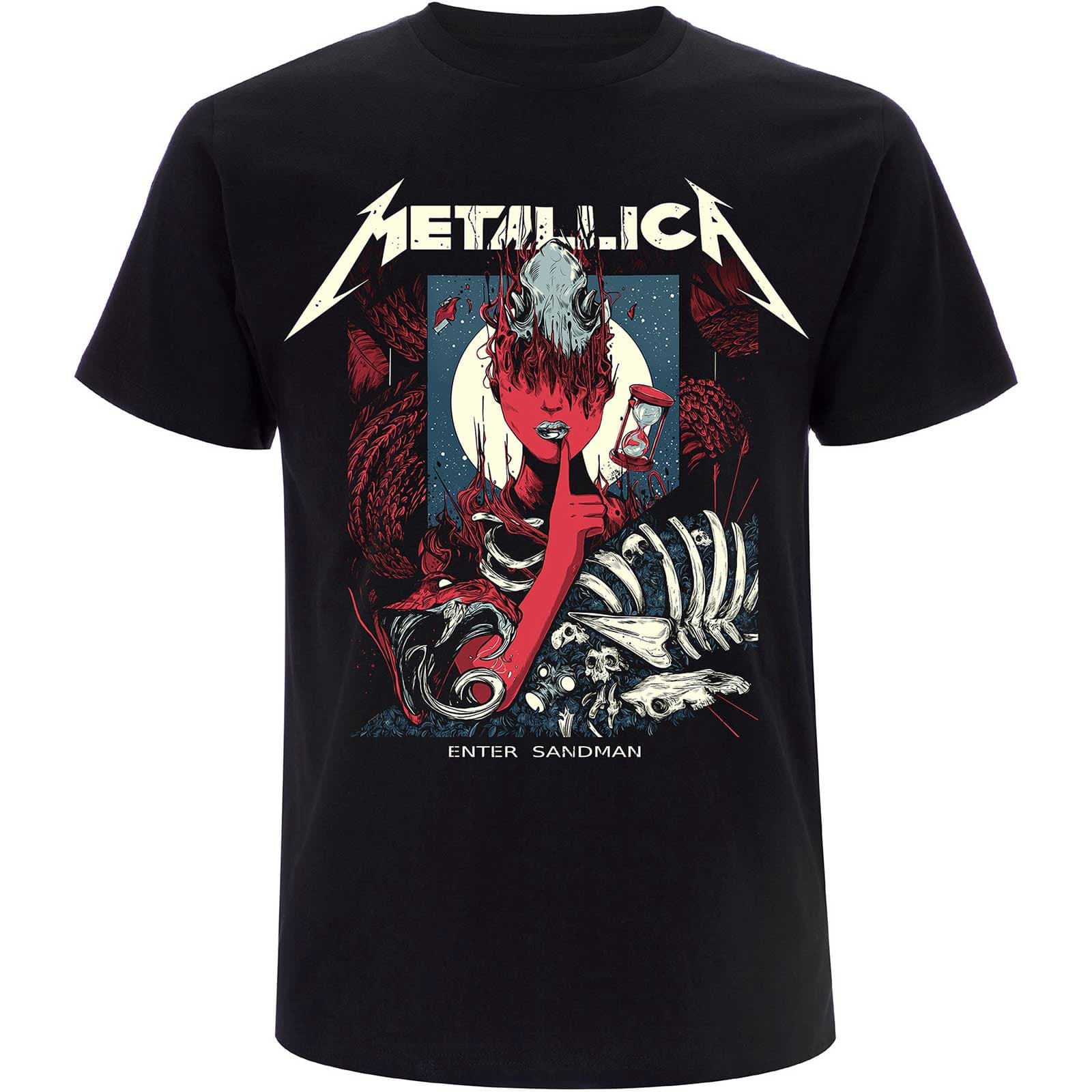 Tričko Metallica - Enter Sandman Poster, Unisex,Čierna,M