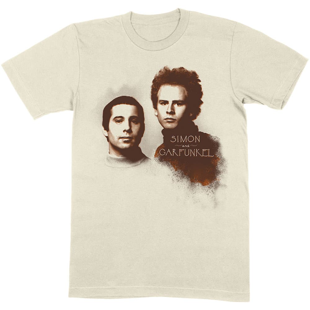 Tričko Simon & Garfunkel - Faces, Unisex,Natural,M
