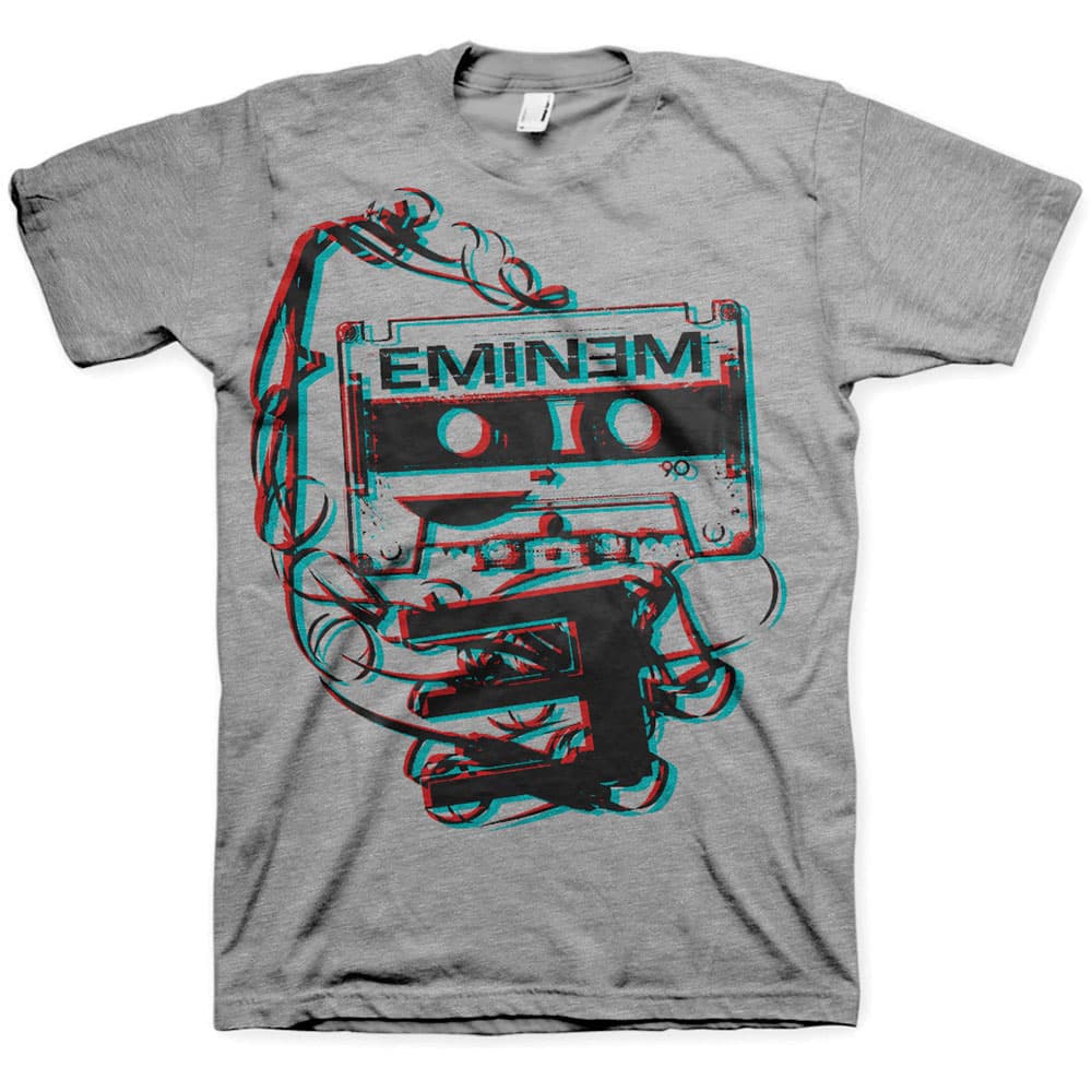 Tričko Eminem - Tape, Unisex,Šedá,M