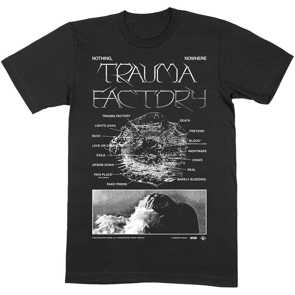 Tričko Nothing,Nowhere - Trauma Factor V.2, Unisex,Čierna,M
