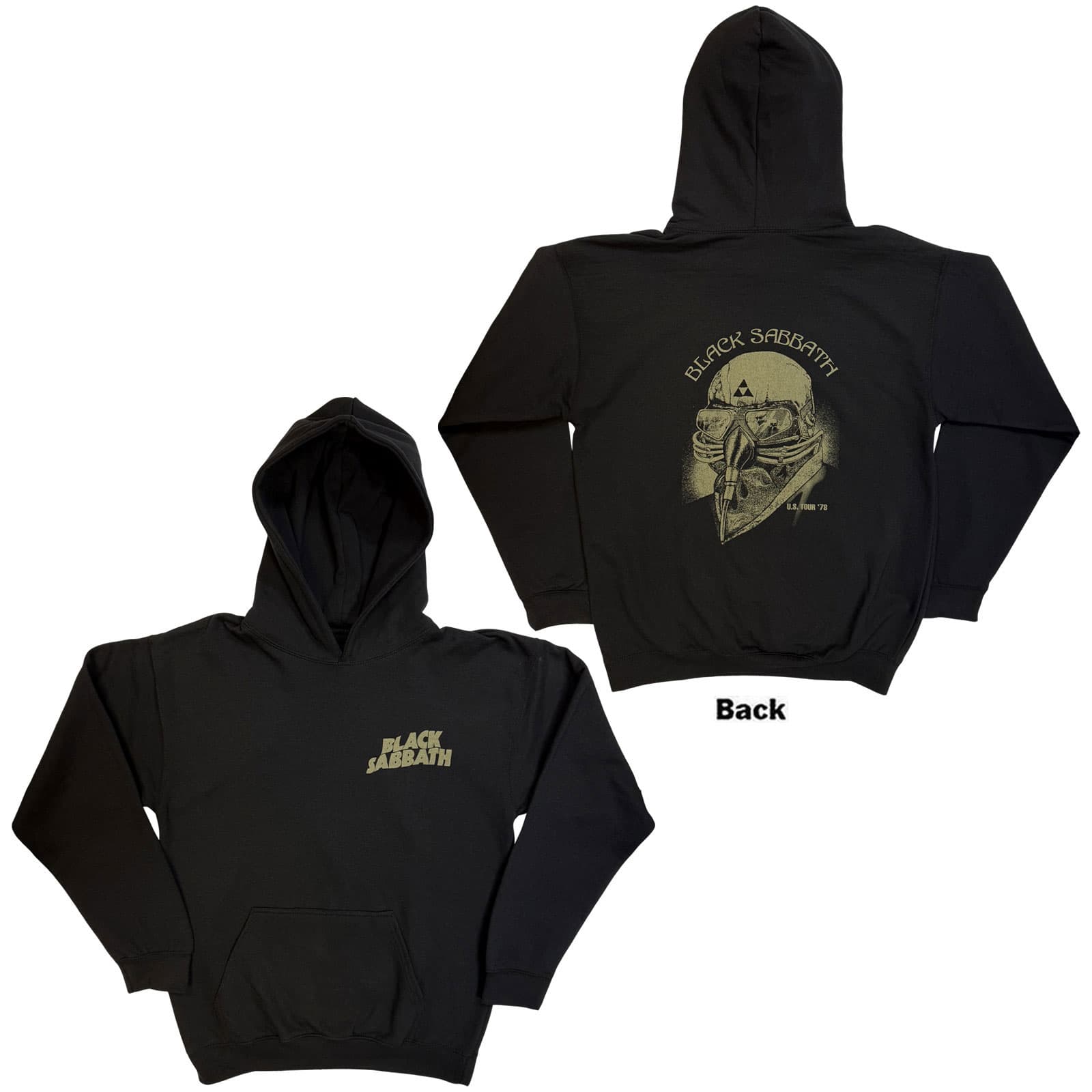 Mikina Black Sabbath - Pocket Logo US Tour '78, Unisex,Čierna,M