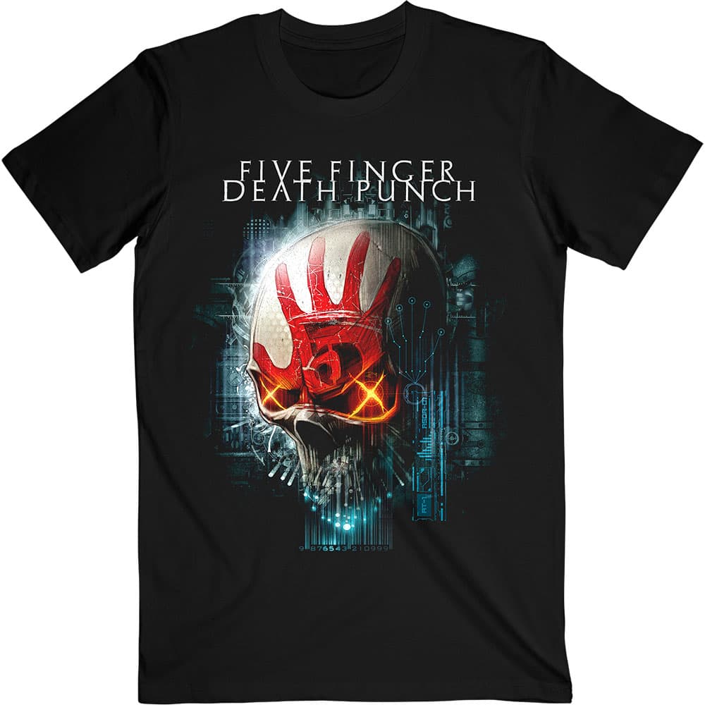 Tričko Five Finger Death Punch - Interface Skull, Unisex,Čierna,XL