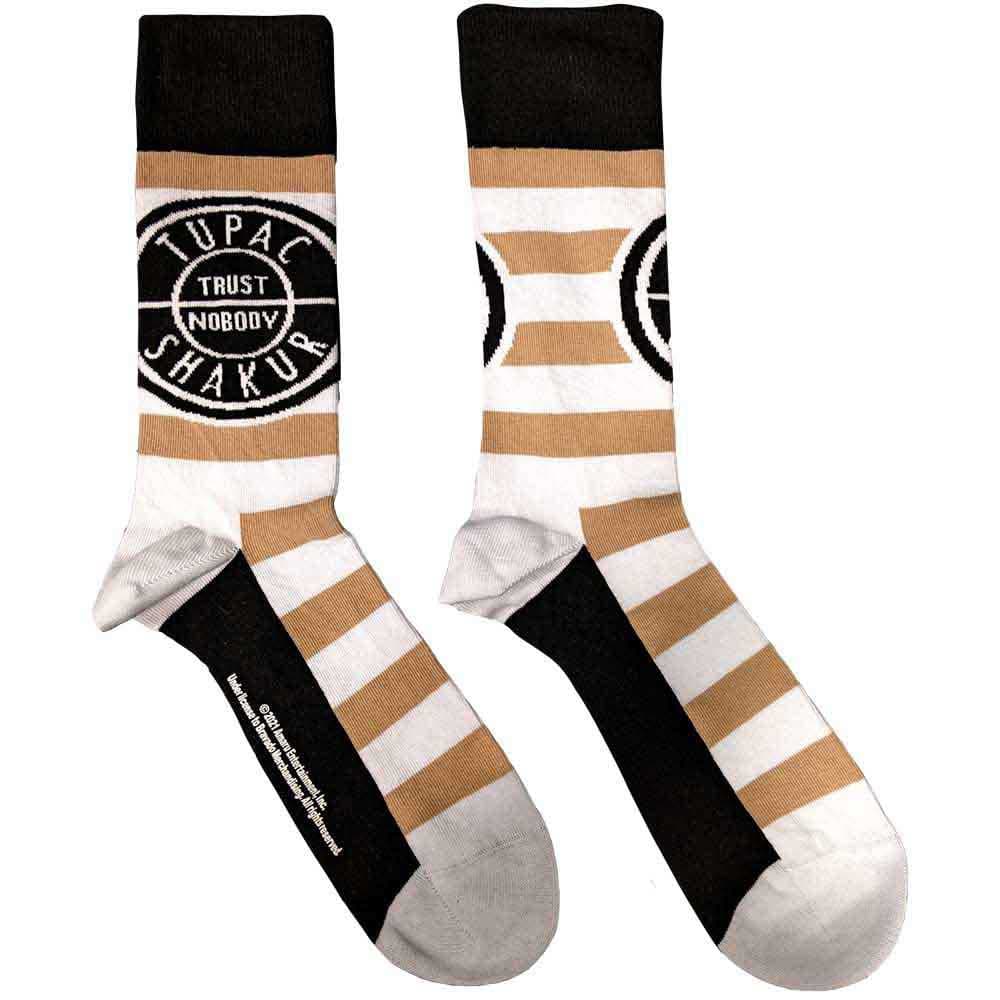 Ponožky 2Pac - Trust Nobody, Unisex,Biela,UK 7 - 11
