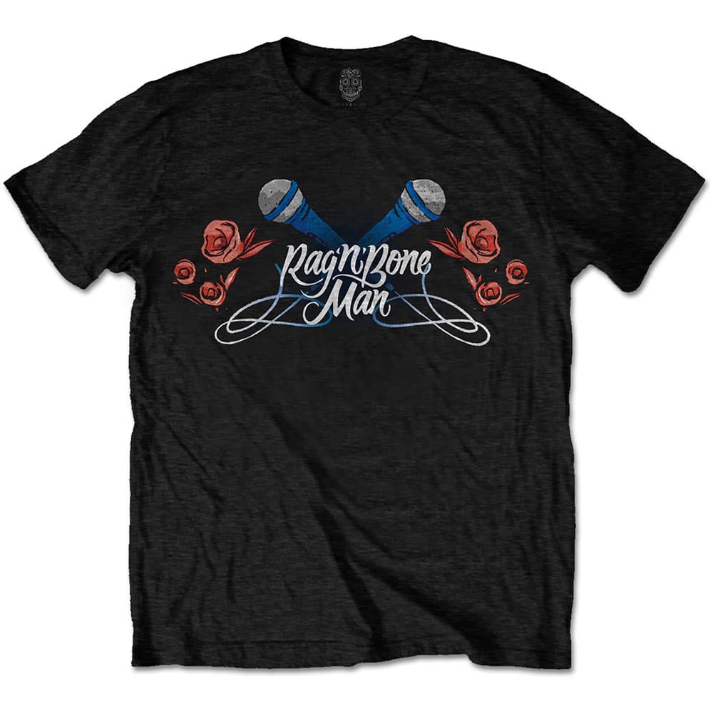Tričko Rag'n'Bone Man - Mics & Roses, Unisex,Čierna,M
