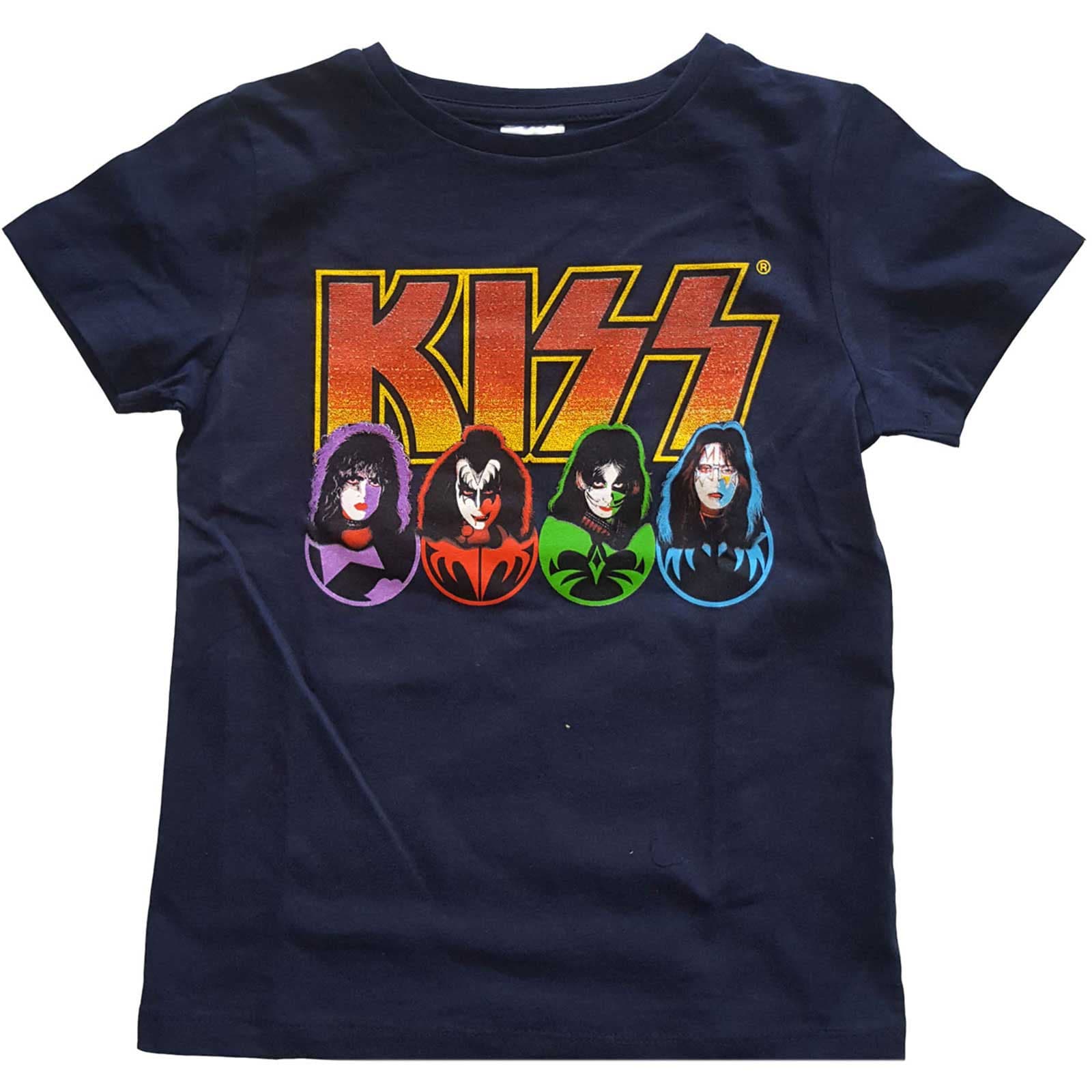Tričko Kiss - Logo, Faces & Icons, Dieťa,Modrá,9 – 10 rokov