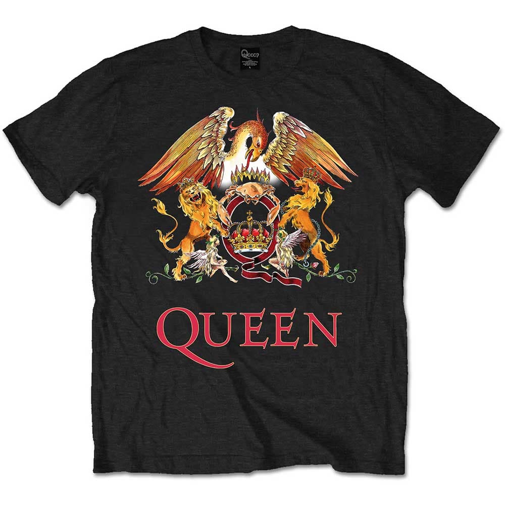 Tričko Queen - Classic Crest, Dieťa,Čierna,9 – 10 rokov