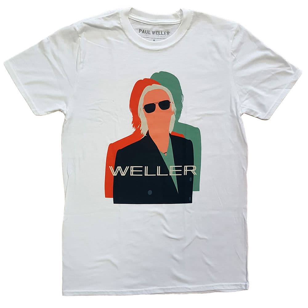 Tričko Paul Weller - Illustration Offset, Unisex,Biela,S