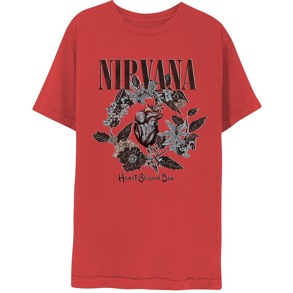 Tričko Nirvana - Heart-Shaped Box, Unisex,Červená,L