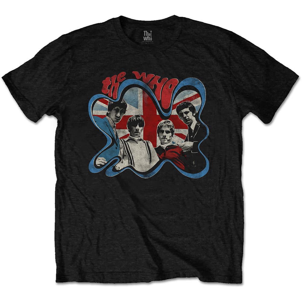 Tričko The Who - Groovy Border, Unisex,Čierna,M