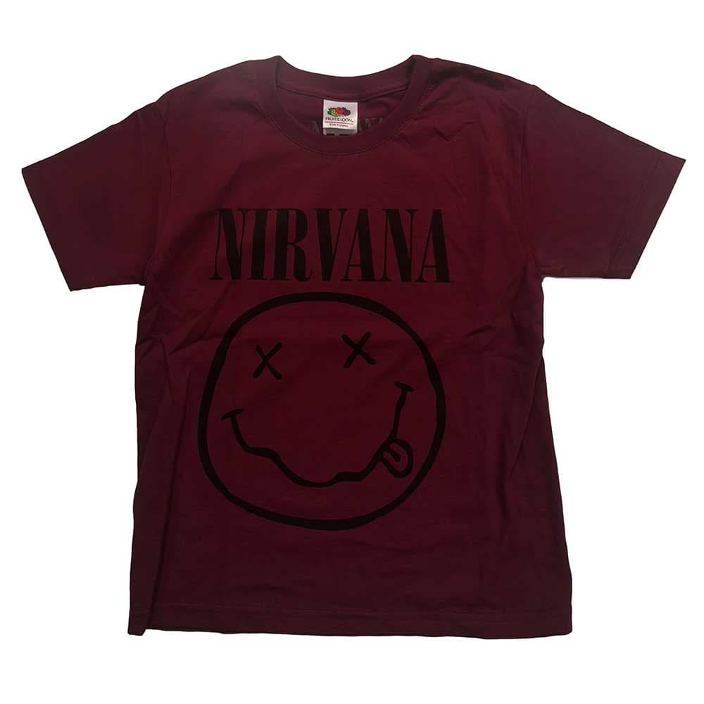 Tričko Nirvana - Grey Smiley, Dieťa,Červená,5 – 6 rokov