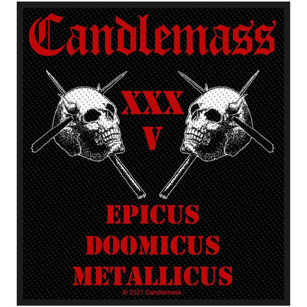 Nažehlovačka Candlemass - Epicus 35th Anniversary