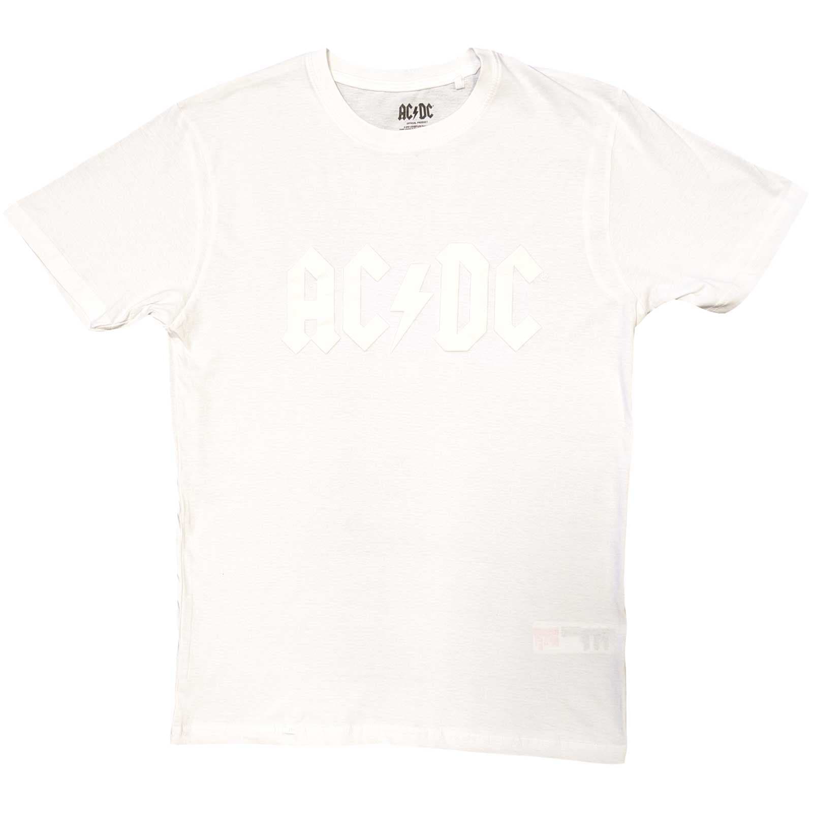 Tričko AC/DC - Logo, Unisex,Biela,L