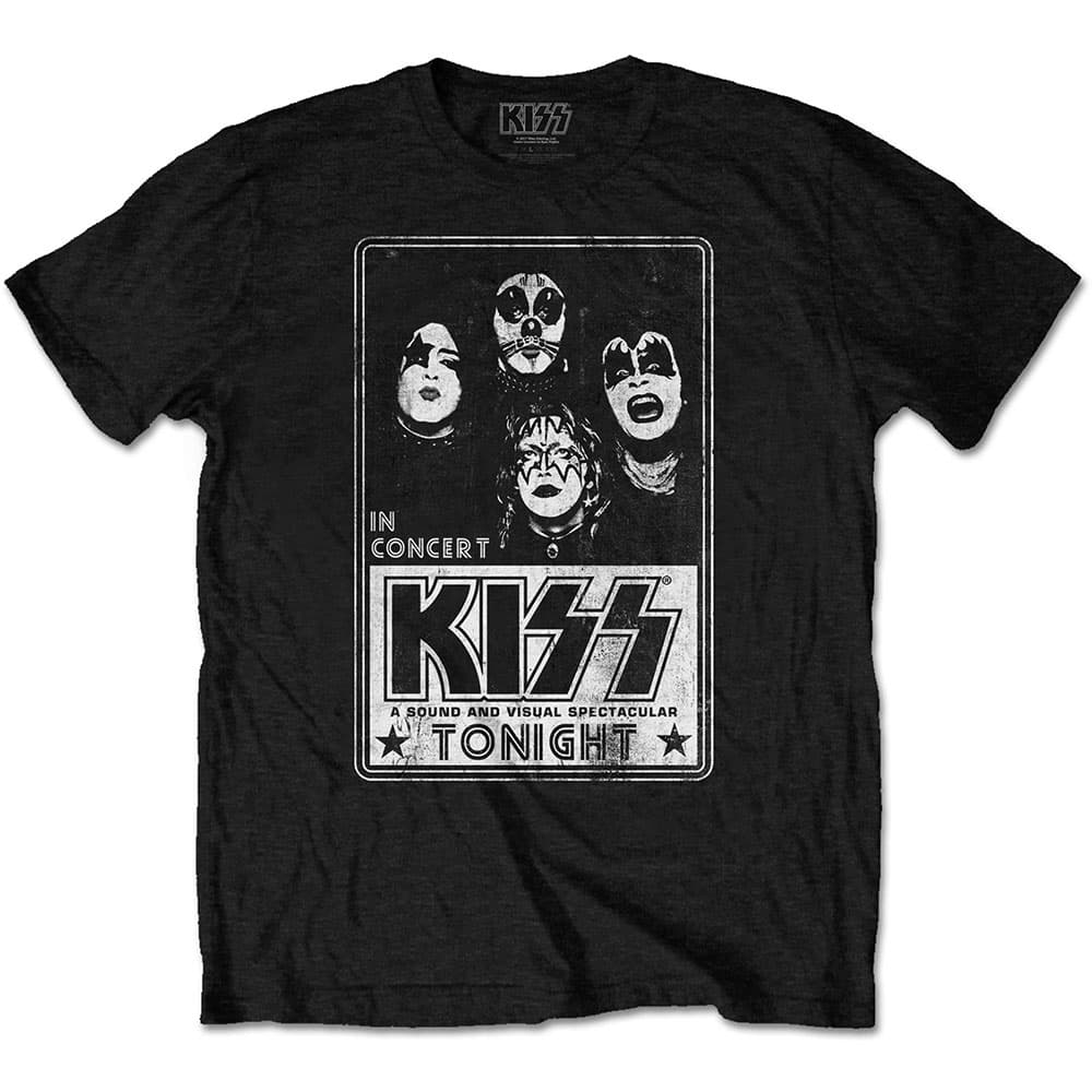 Tričko Kiss - Tonight, Unisex,Čierna,S