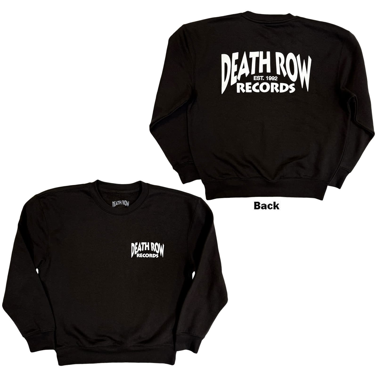 Crewneck Death Row records - Logo, Unisex,Čierna,M