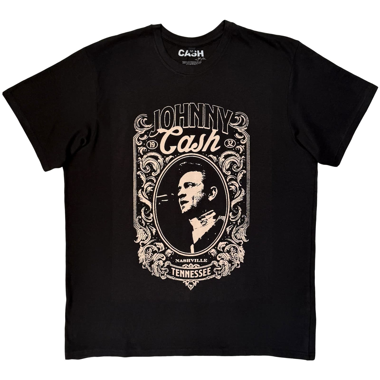 Tričko Johnny Cash - Nashville, Unisex,Čierna,S