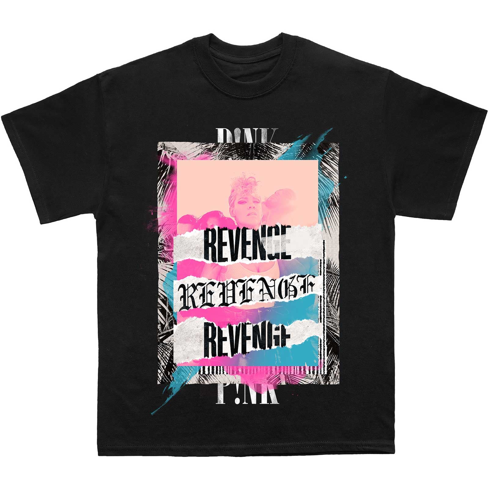 Tričko Pink - Revenge, Unisex,Čierna,M