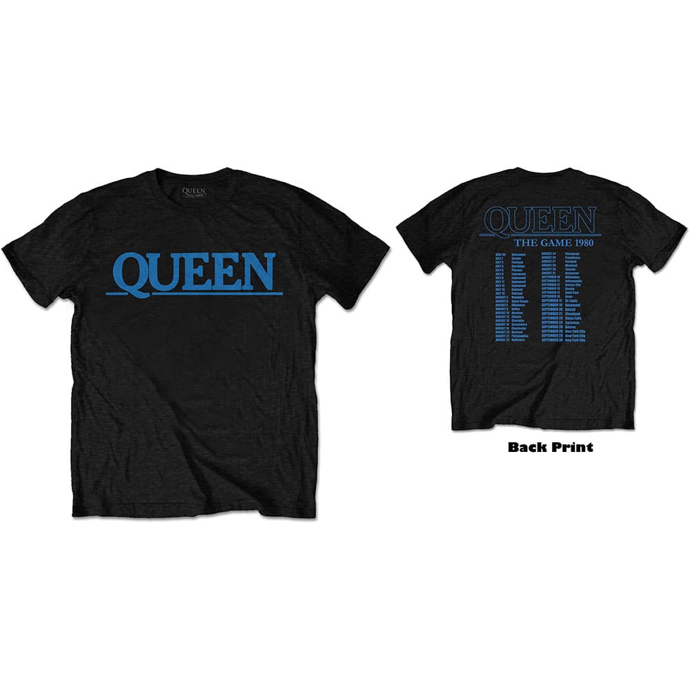 Tričko Queen - The Game Tour, Unisex,Čierna,M
