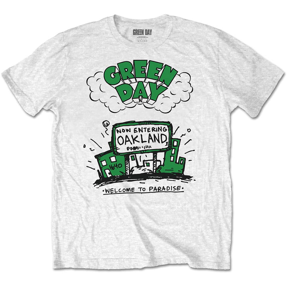 Tričko Green Day - Welcome to Paradise, Unisex,Biela,S