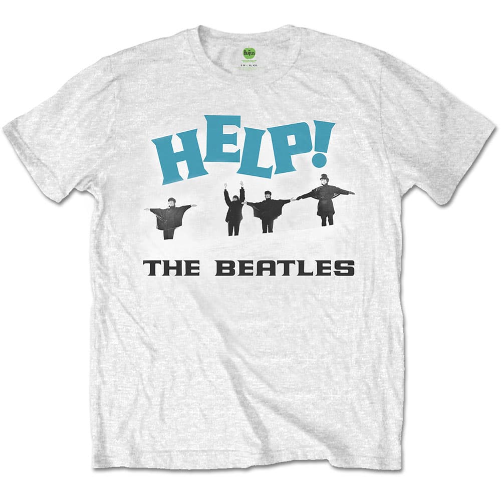 Tričko The Beatles - Help! Snow, Unisex,Biela,S