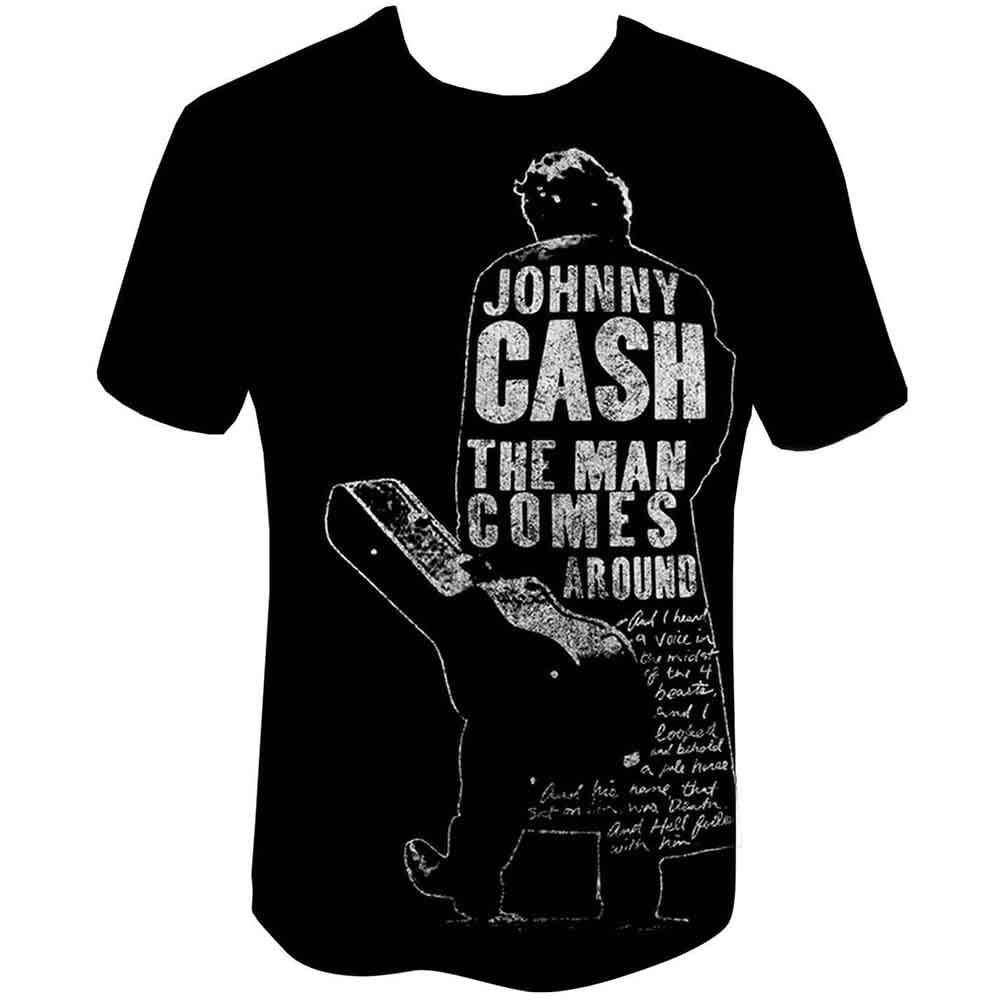 Tričko Johnny Cash - Man Comes Around, Unisex,Čierna,M